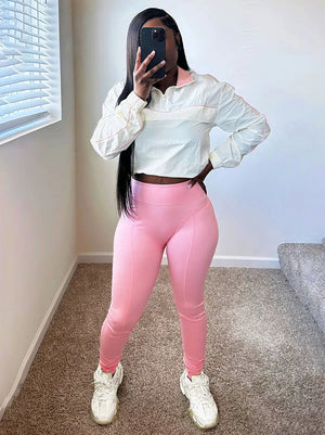 Athletic Jacket Leggings Track Set