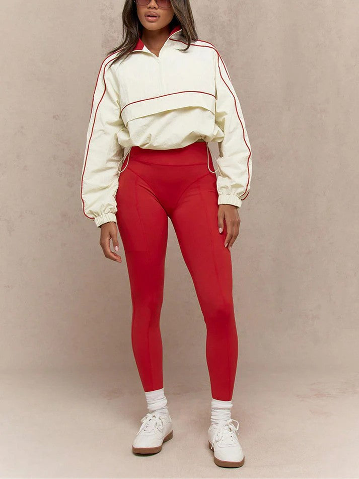 Athletic Jacket Leggings Track Set