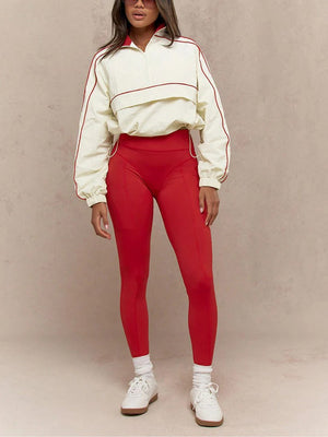 Athletic Jacket Leggings Track Set