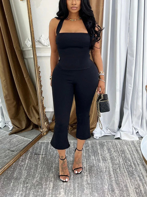 Halter Top Capri Set