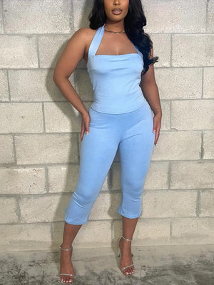 Halter Top Capri Set