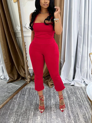 Halter Top Capri Set