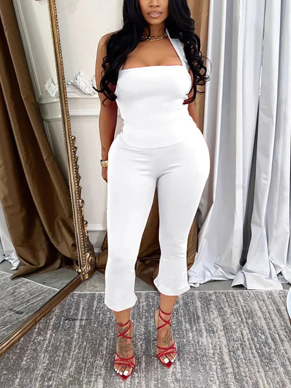 Halter Top Capri Set