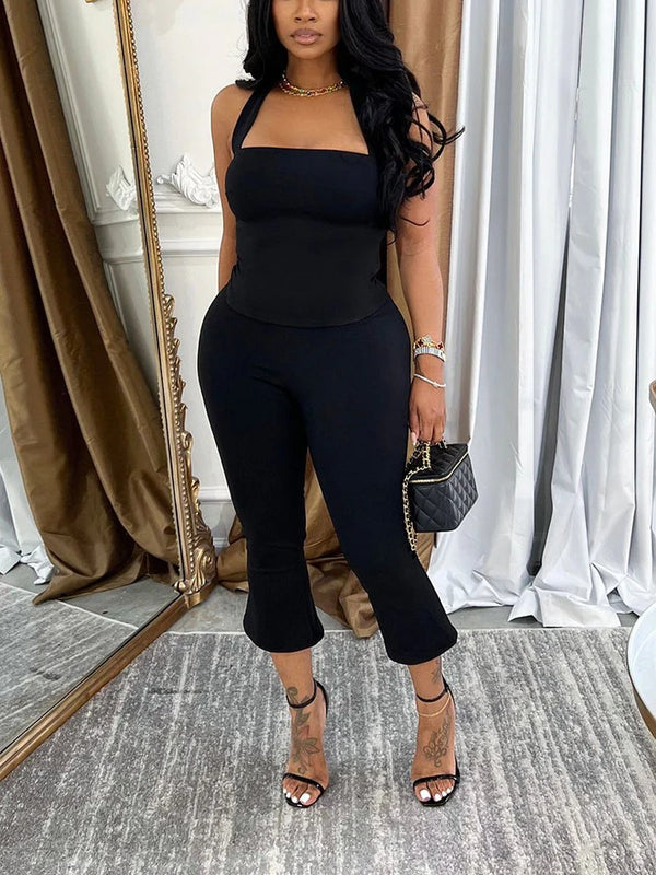 Halter Top Capri Set