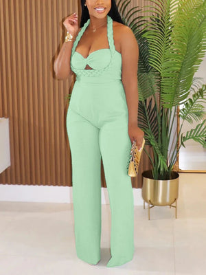 Braided Halter Jumpsuit