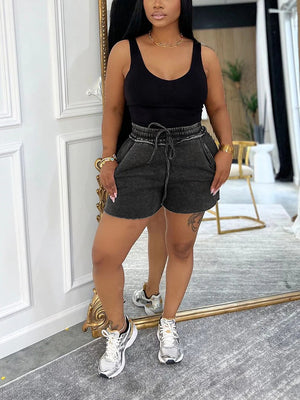 Washed Tank Top Shorts Set