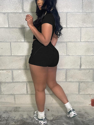 Mineral Crop Top Short Set
