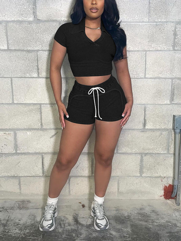 Mineral Crop Top Short Set