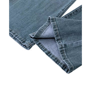 Retro Side Button Mid Rise Flares Jeans