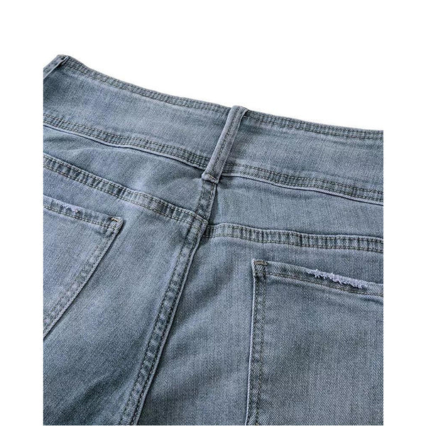 Retro Side Button Mid Rise Flares Jeans