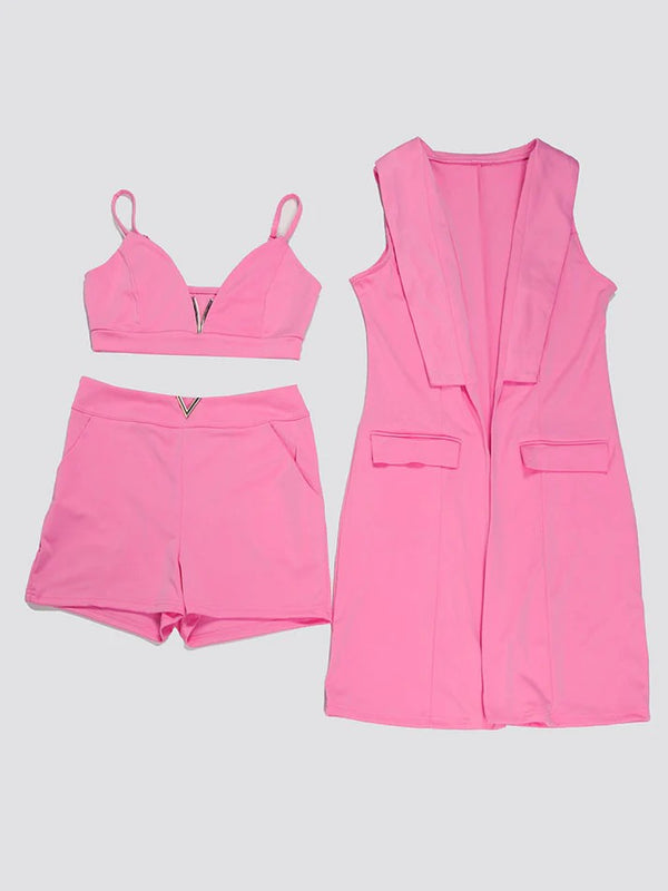 Classy Three-Piece Shorts Set