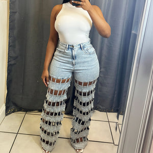 Cutout Denim Jeans