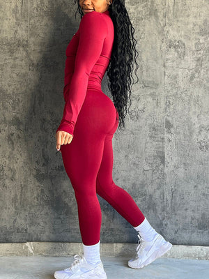 Seamless Activewear Jacket Leggings Set
