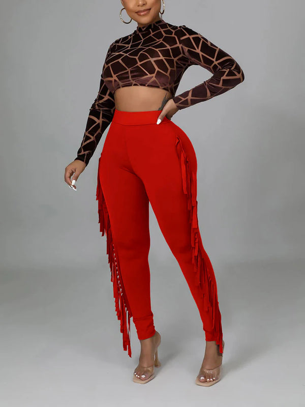 Side Tassel Trousers