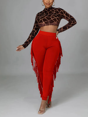Side Tassel Trousers