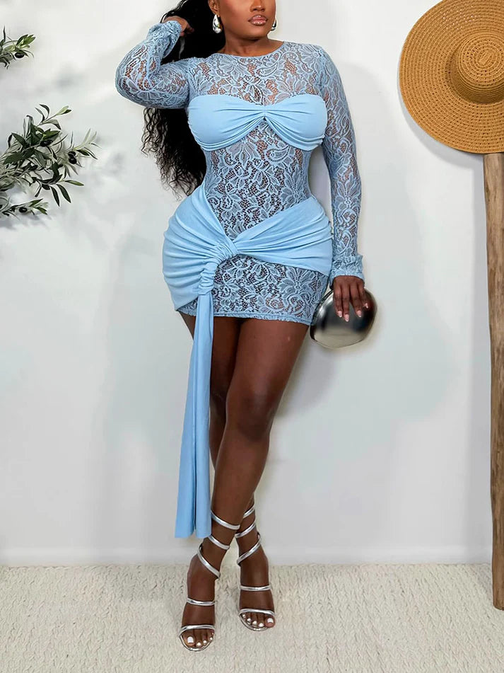 Lace Twist Mini Dresses