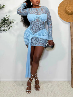 Lace Twist Mini Dresses