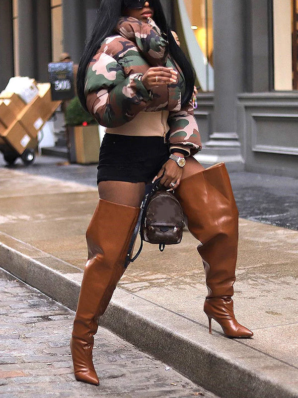 Camo Puffer Jacket