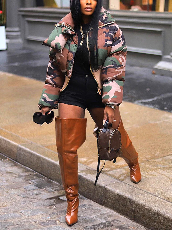 Camo Puffer Jacket