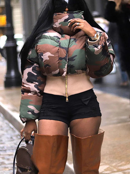 Camo Puffer Jacket