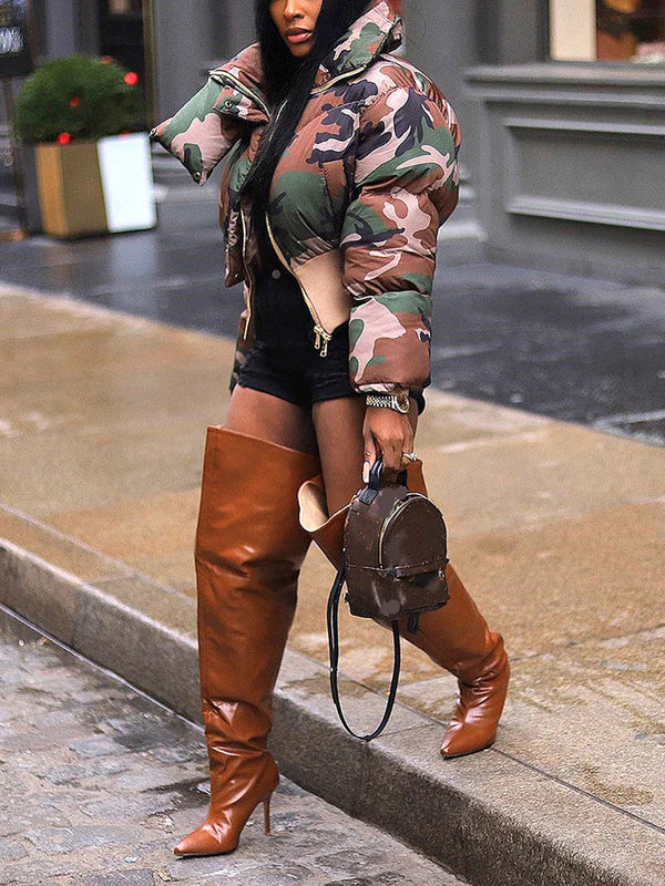 Camo Puffer Jacket