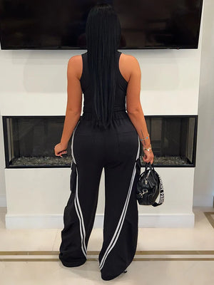 Denim Contrast Cargo Pants