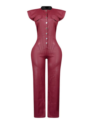 Button Down Jumpsuit