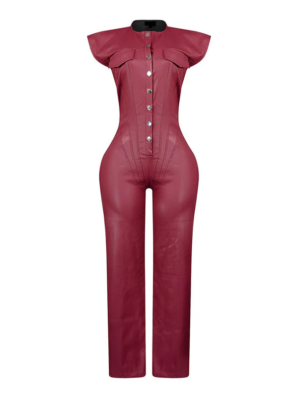 Button Down Jumpsuit