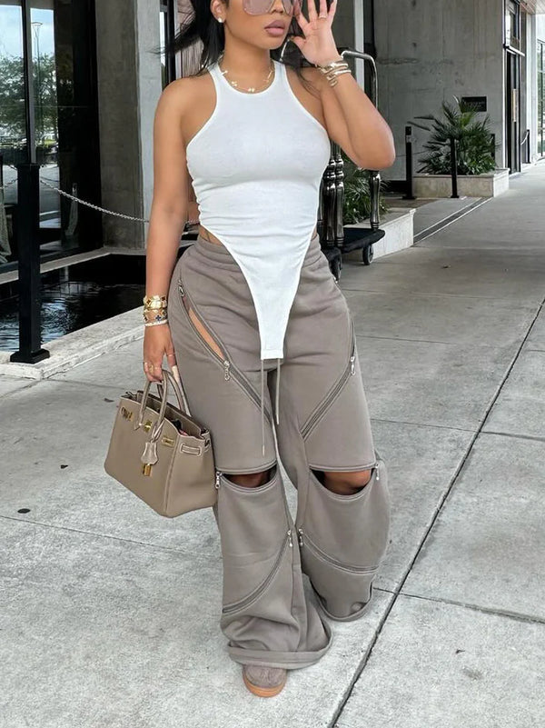 Classic Fashion Zipper Pants