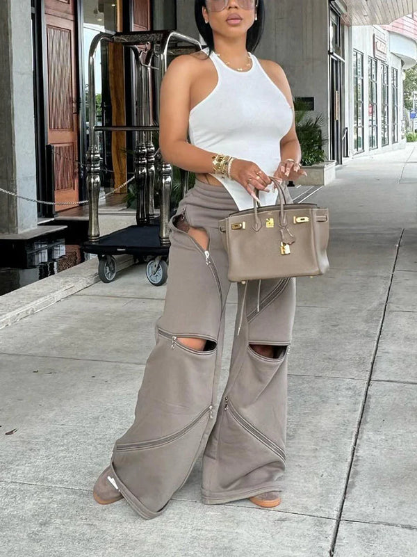 Classic Fashion Zipper Pants
