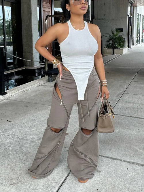 Classic Fashion Zipper Pants