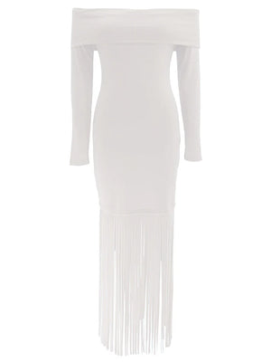 Off Shoulder Fringe Dresses
