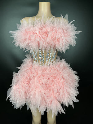 Gorgeous Rhinestone Tulle Party Dresses