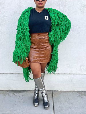 Fringe Knitted Sweater Cardigans