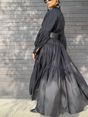 Loose Solid Long Shirt Dresses