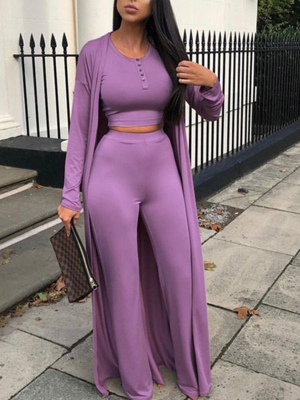 3PC Casual Solid Colors Set
