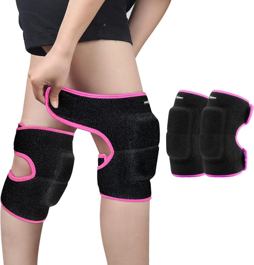 YM & Dancer G63 Kids Knee Pads with Thickened SBR Pads Adjustable Anti-Slip Knee Pads for Kids Soft Knee Pads for Volleyball Cycling Dancing Soccer Hockey